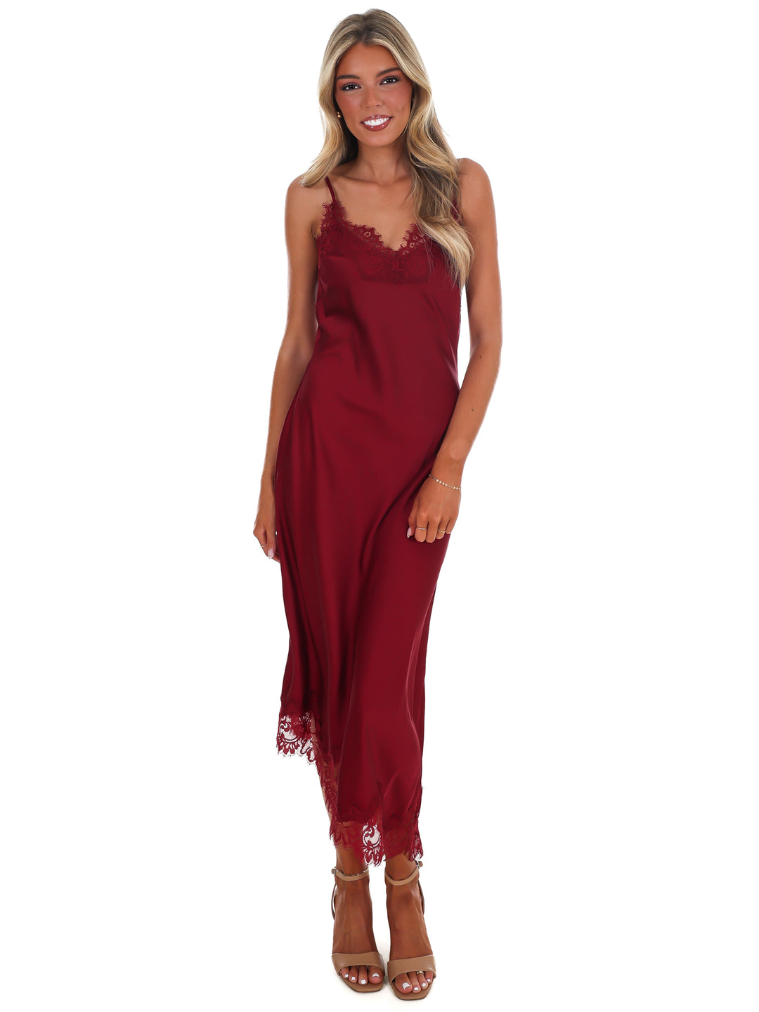 Satin Romance Midi Dress