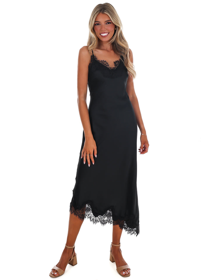 Satin Romance Midi Dress