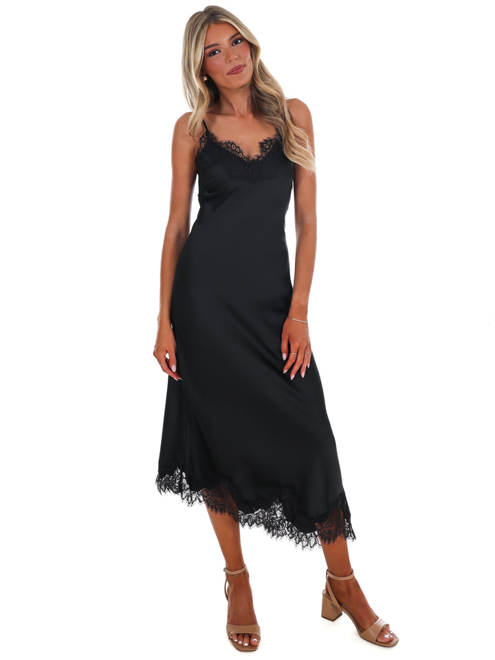 Satin Romance Midi Dress