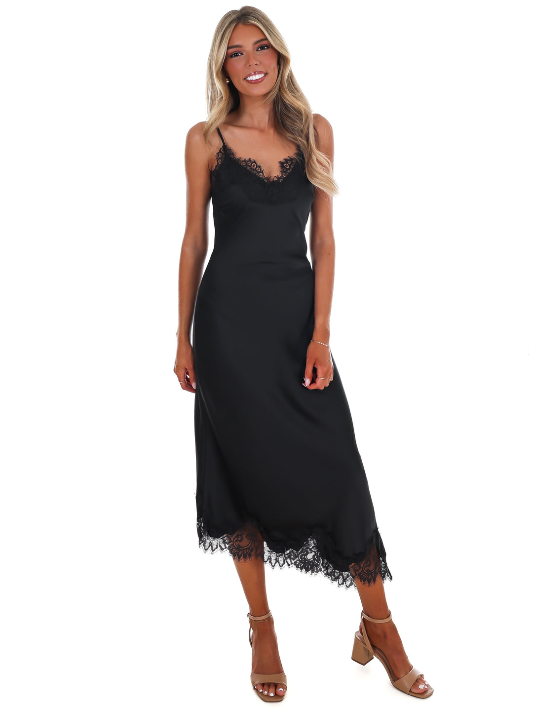 Satin Romance Midi Dress