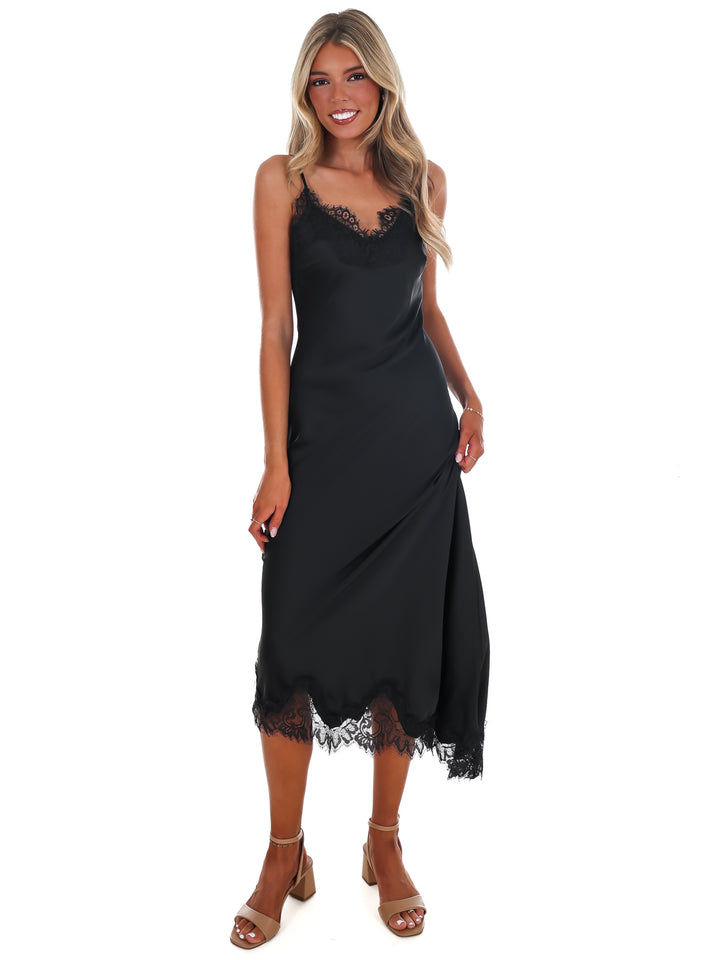 Satin Romance Midi Dress