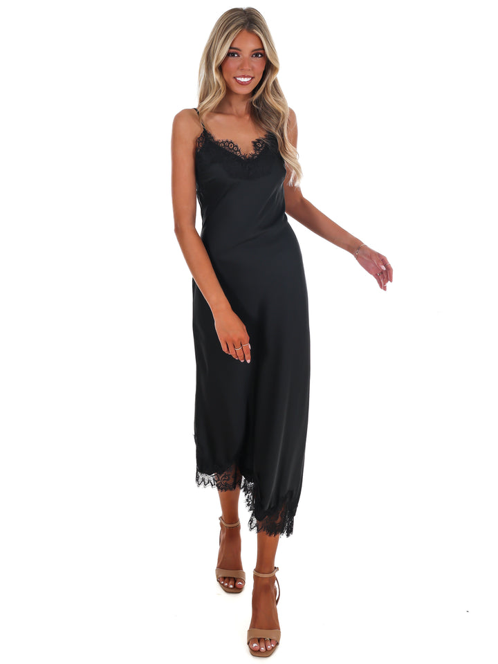Satin Romance Midi Dress