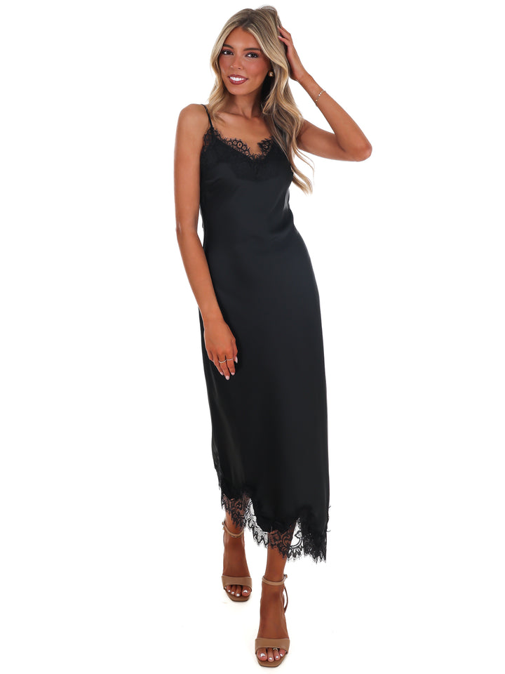 Satin Romance Midi Dress