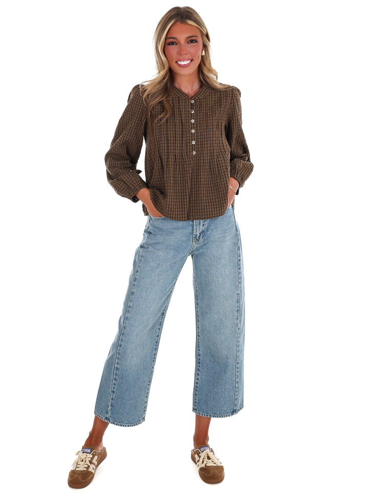 Gather Together Plaid Top