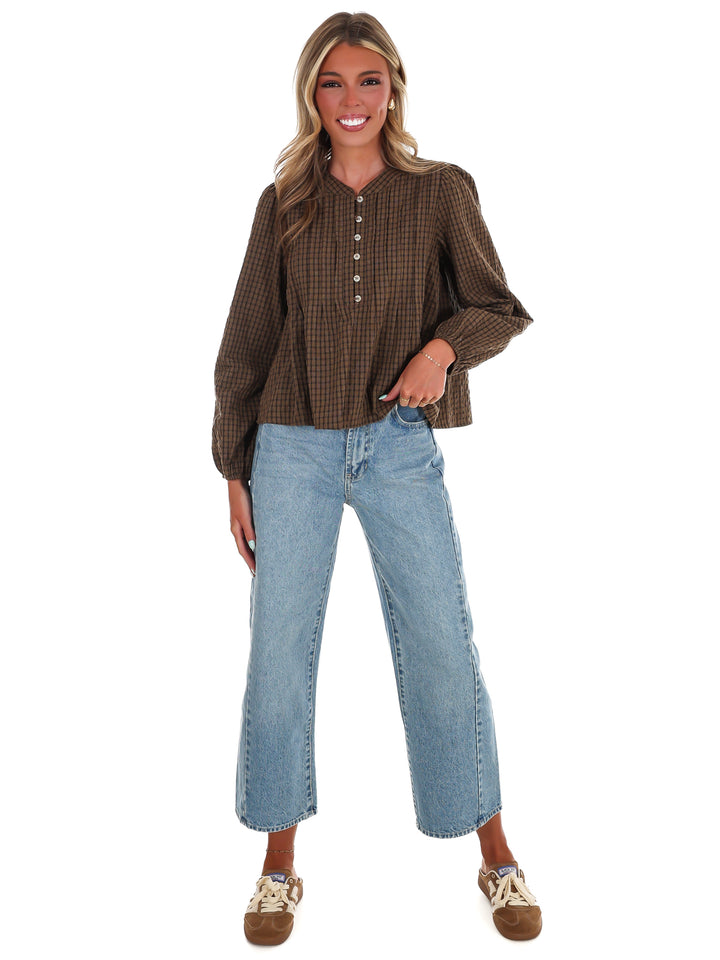 Gather Together Plaid Top