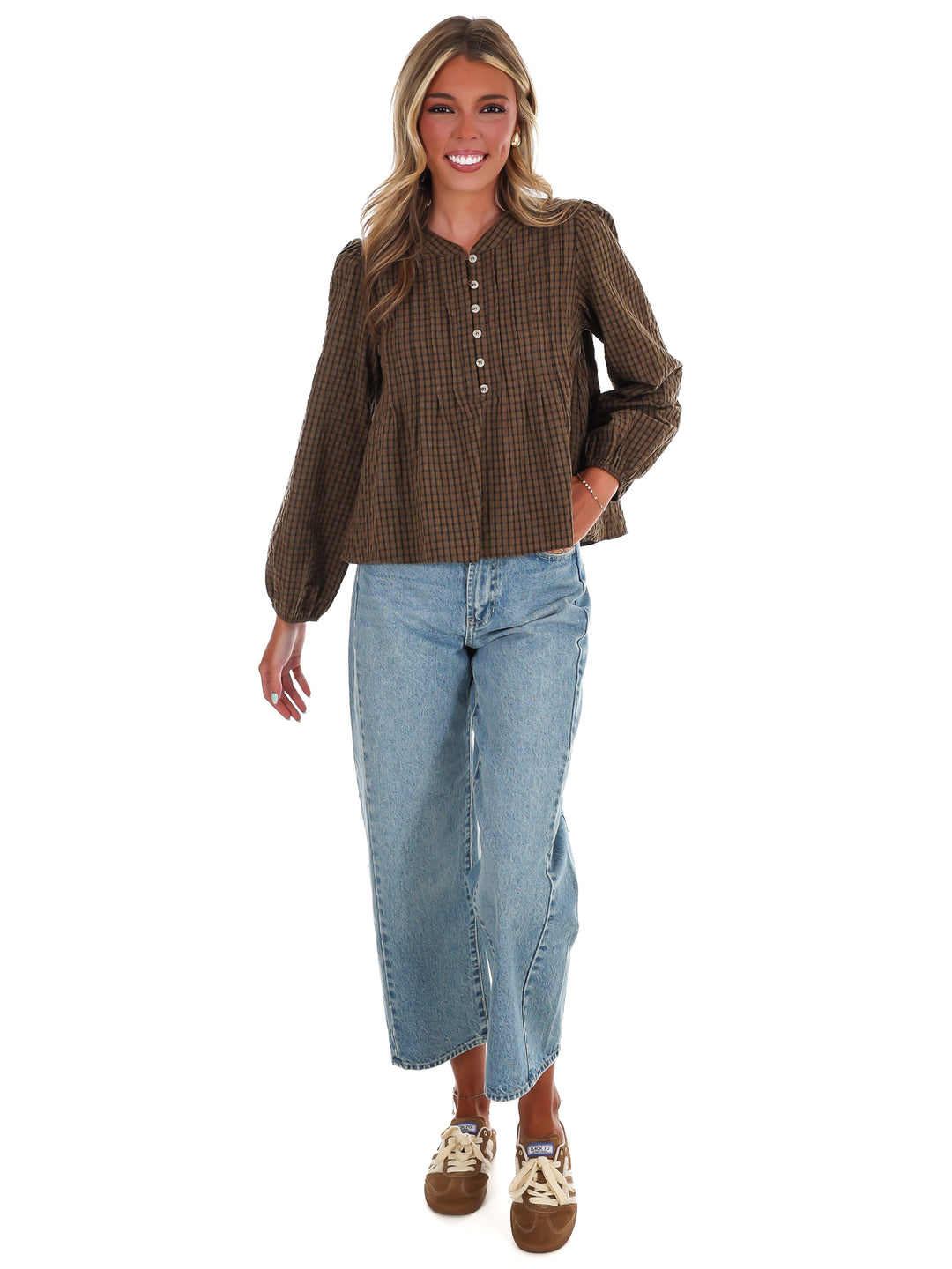 Gather Together Plaid Top