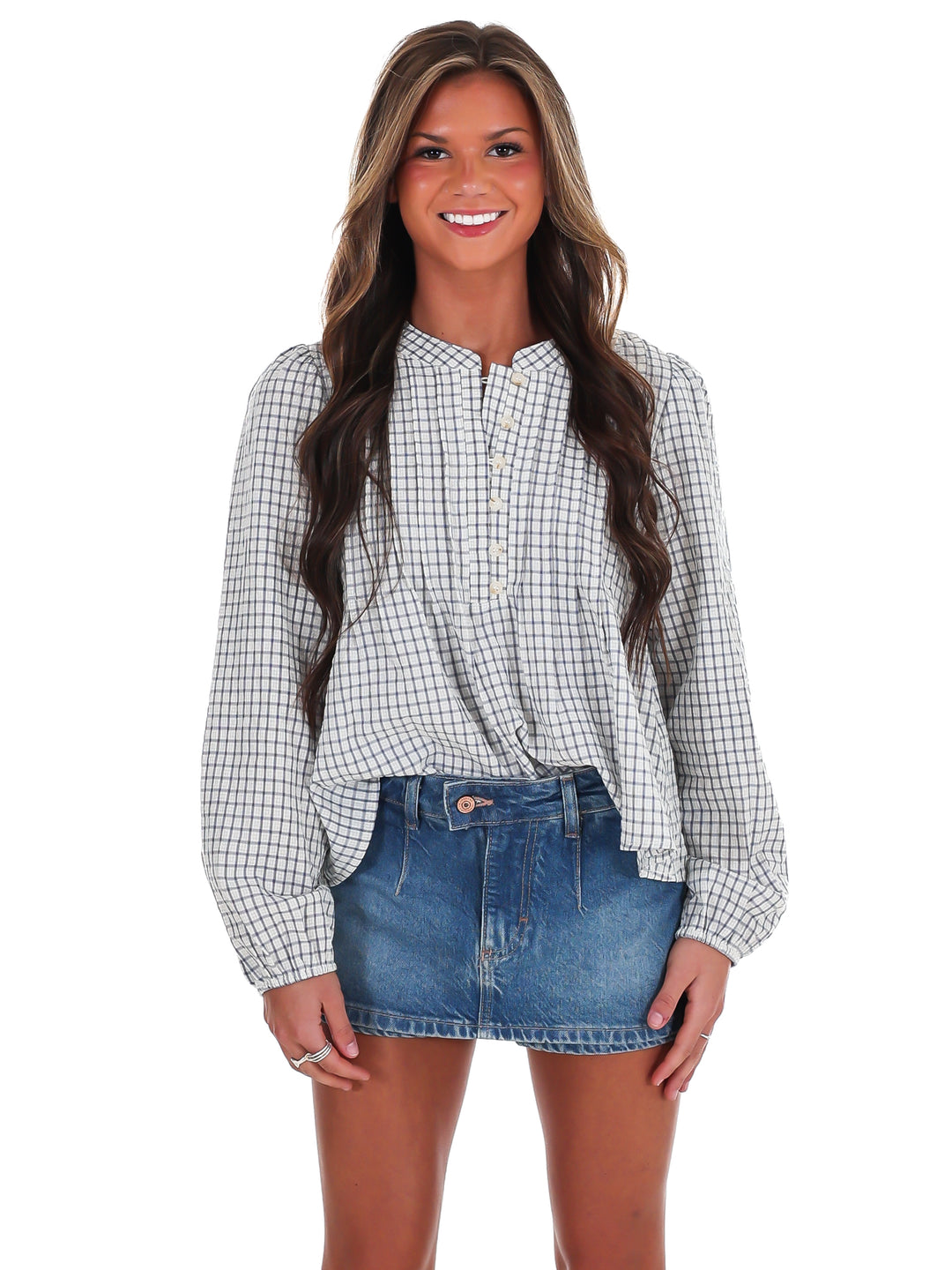 Gather Together Plaid Top