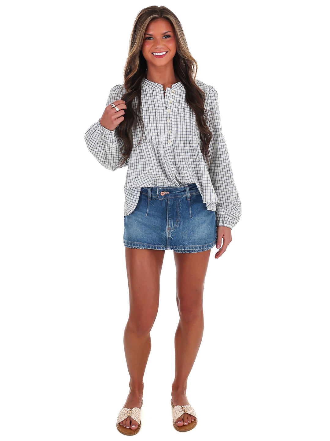 Gather Together Plaid Top
