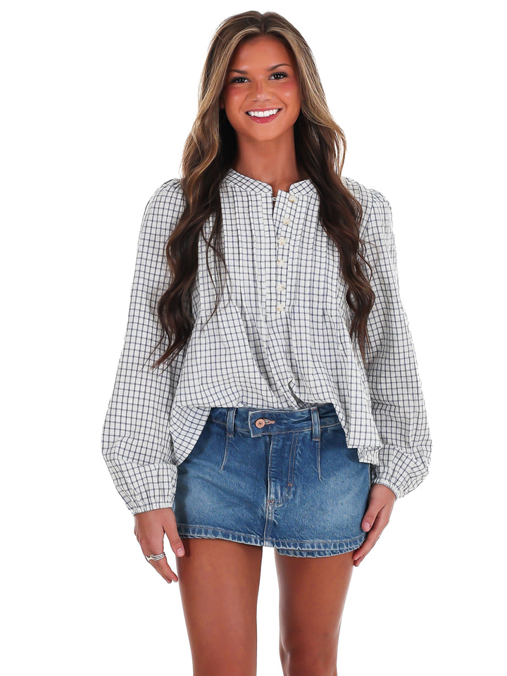 Gather Together Plaid Top