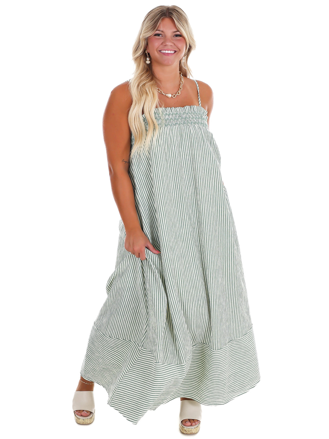 Vineyard View Stripe Maxi Dress