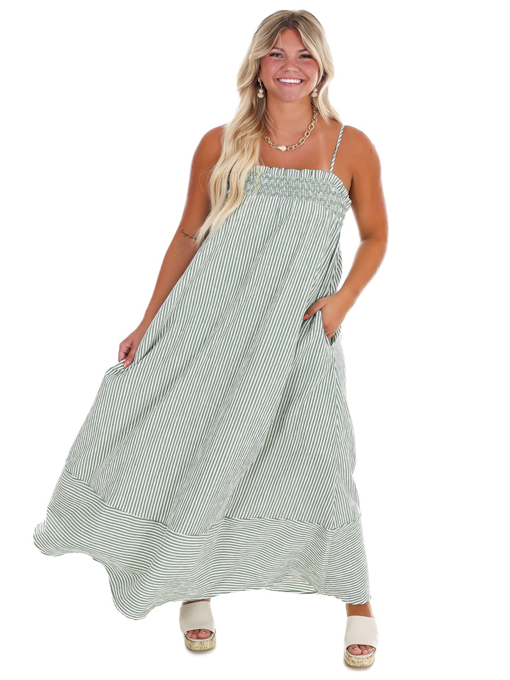 Vineyard View Stripe Maxi Dress