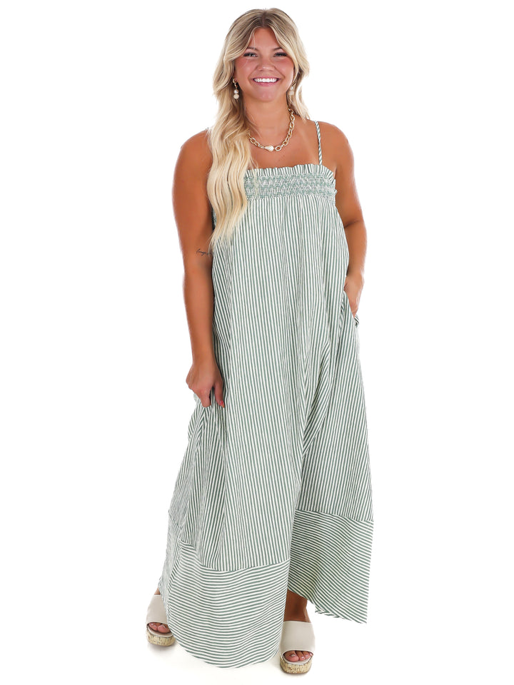 Vineyard View Stripe Maxi Dress