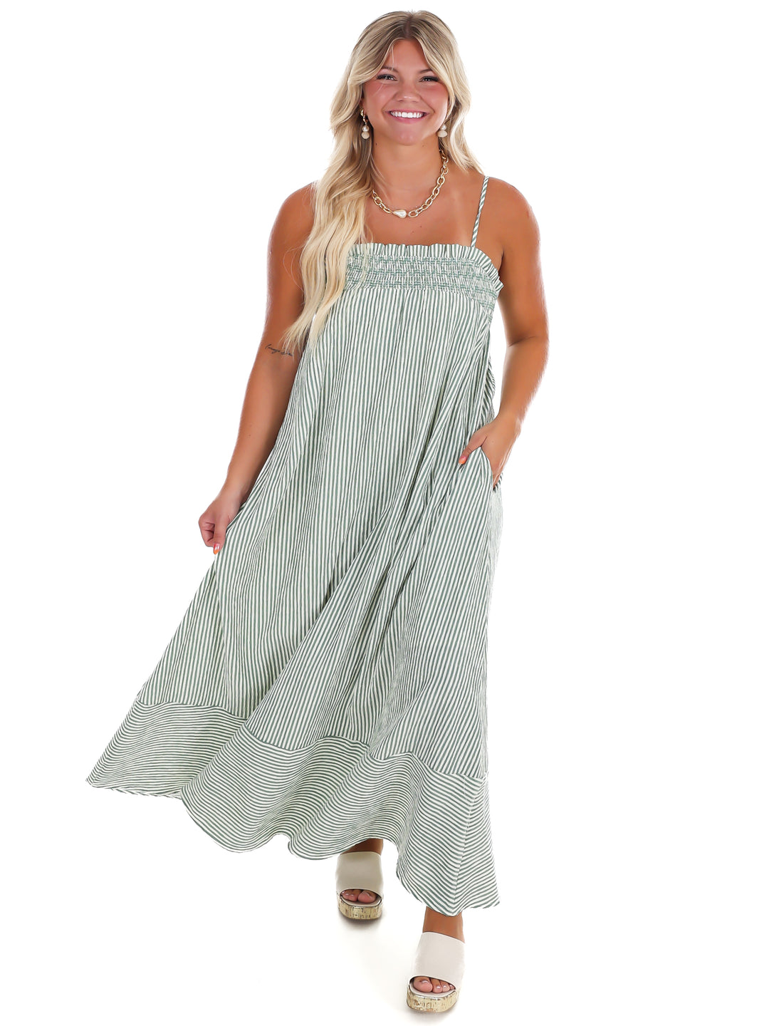 Vineyard View Stripe Maxi Dress