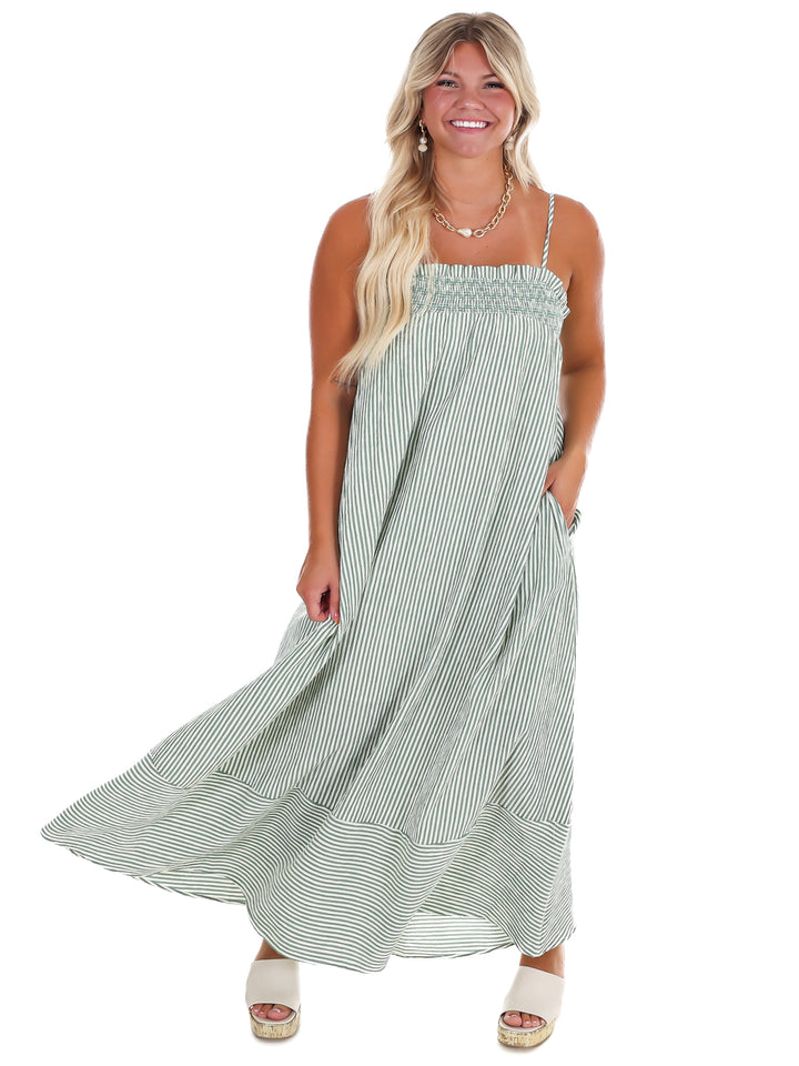 Vineyard View Stripe Maxi Dress