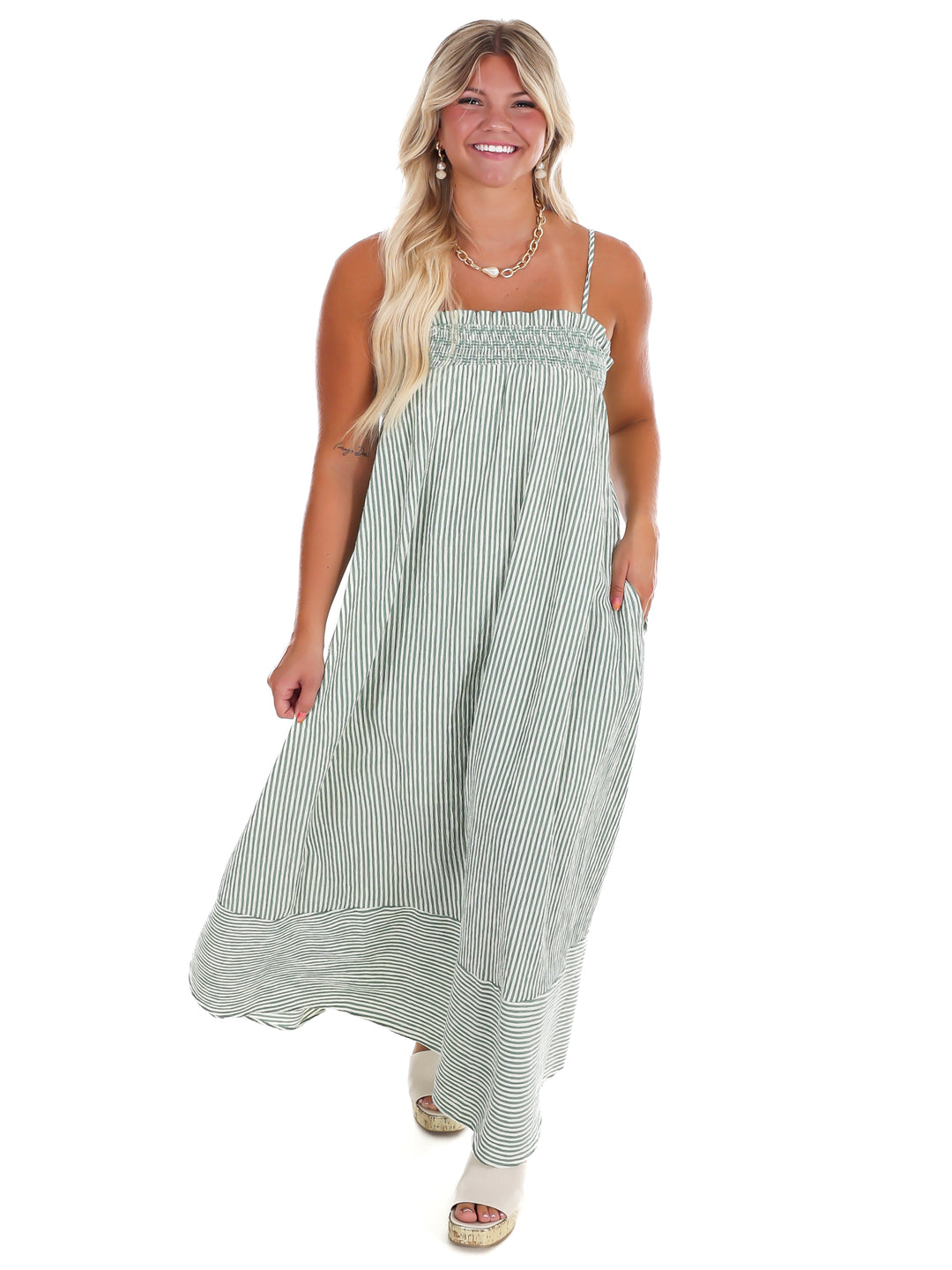 Vineyard View Stripe Maxi Dress