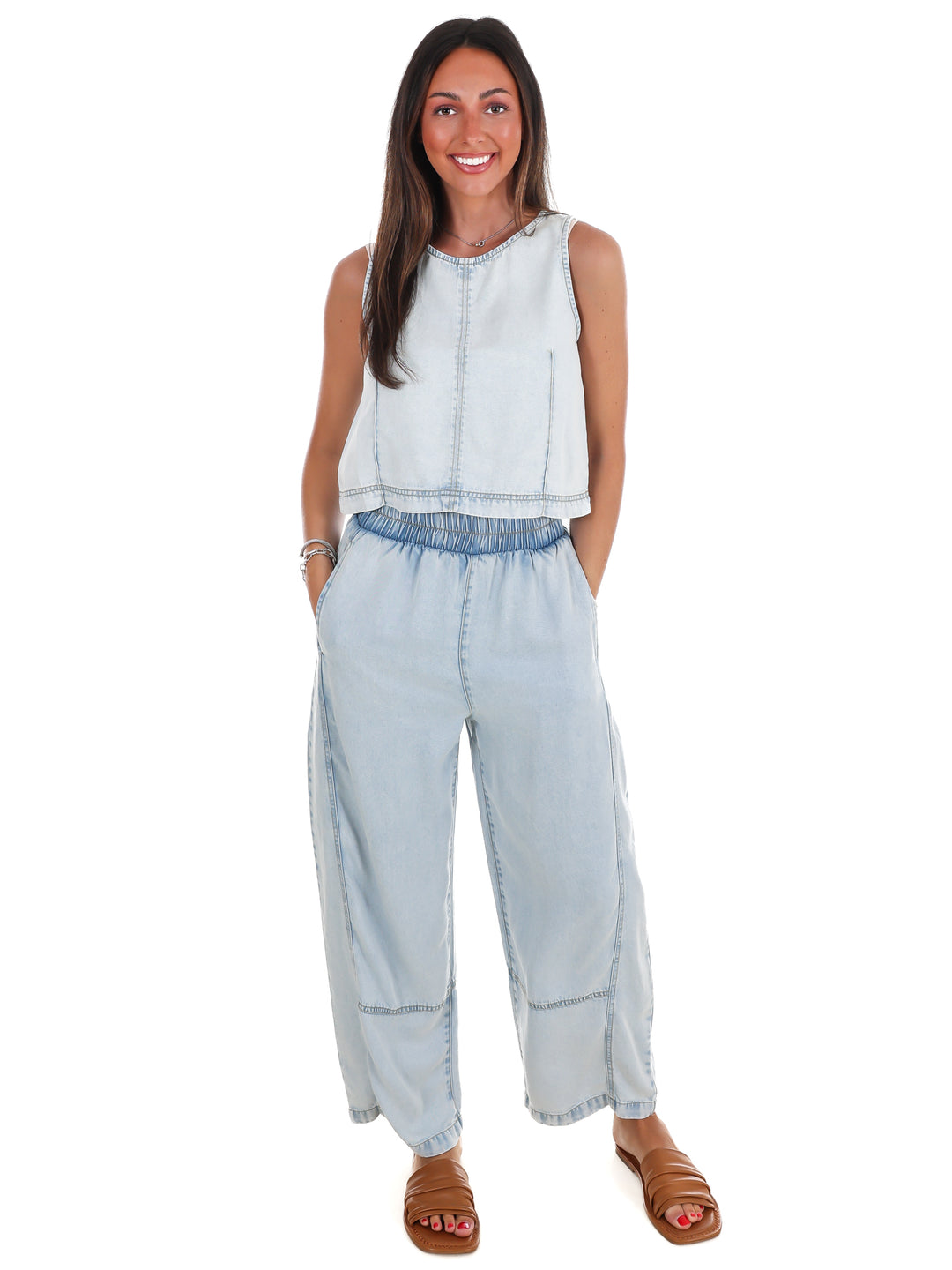 True Blue Denim Two Piece Set