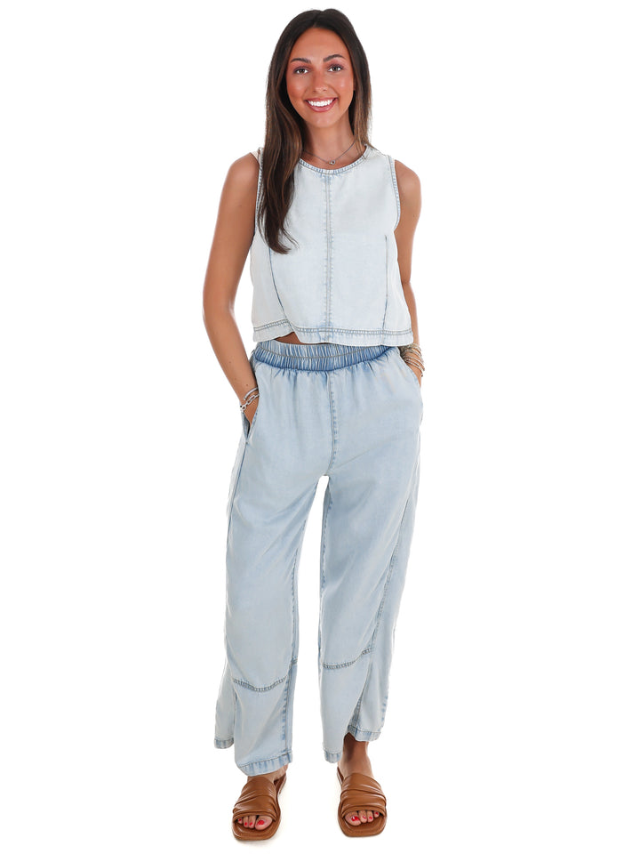 True Blue Denim Two Piece Set