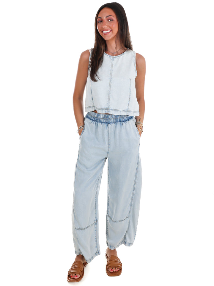 True Blue Denim Two Piece Set