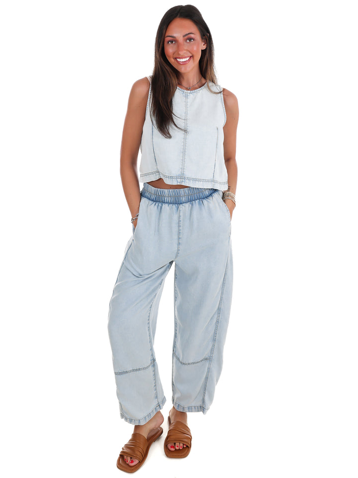 True Blue Denim Two Piece Set