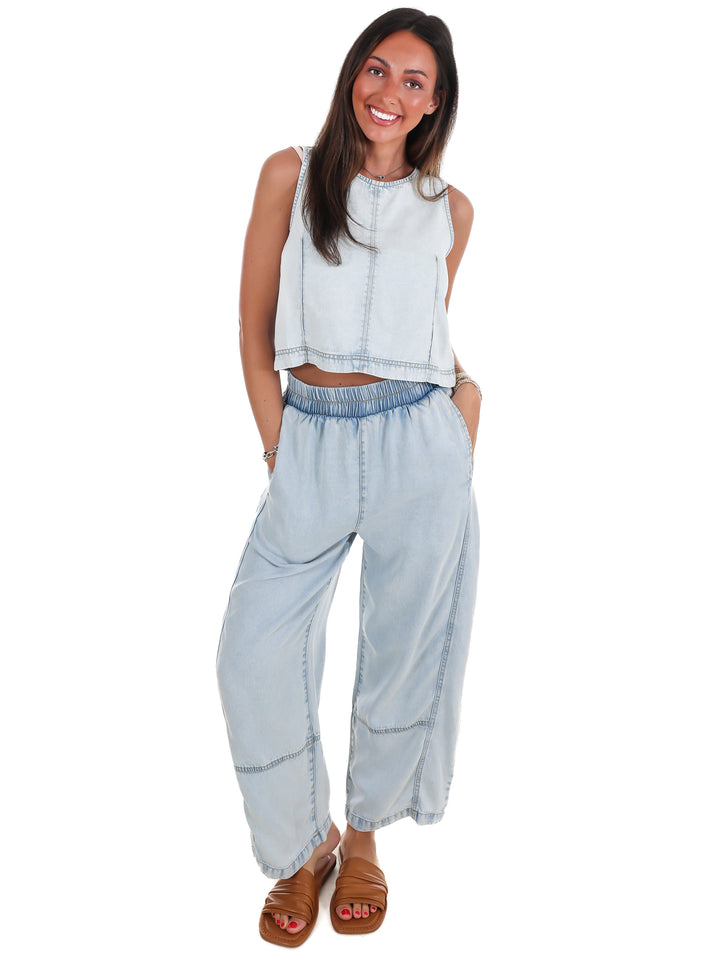 True Blue Denim Two Piece Set