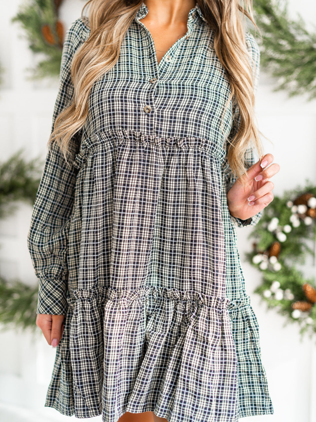 Give Thanks Plaid Dress