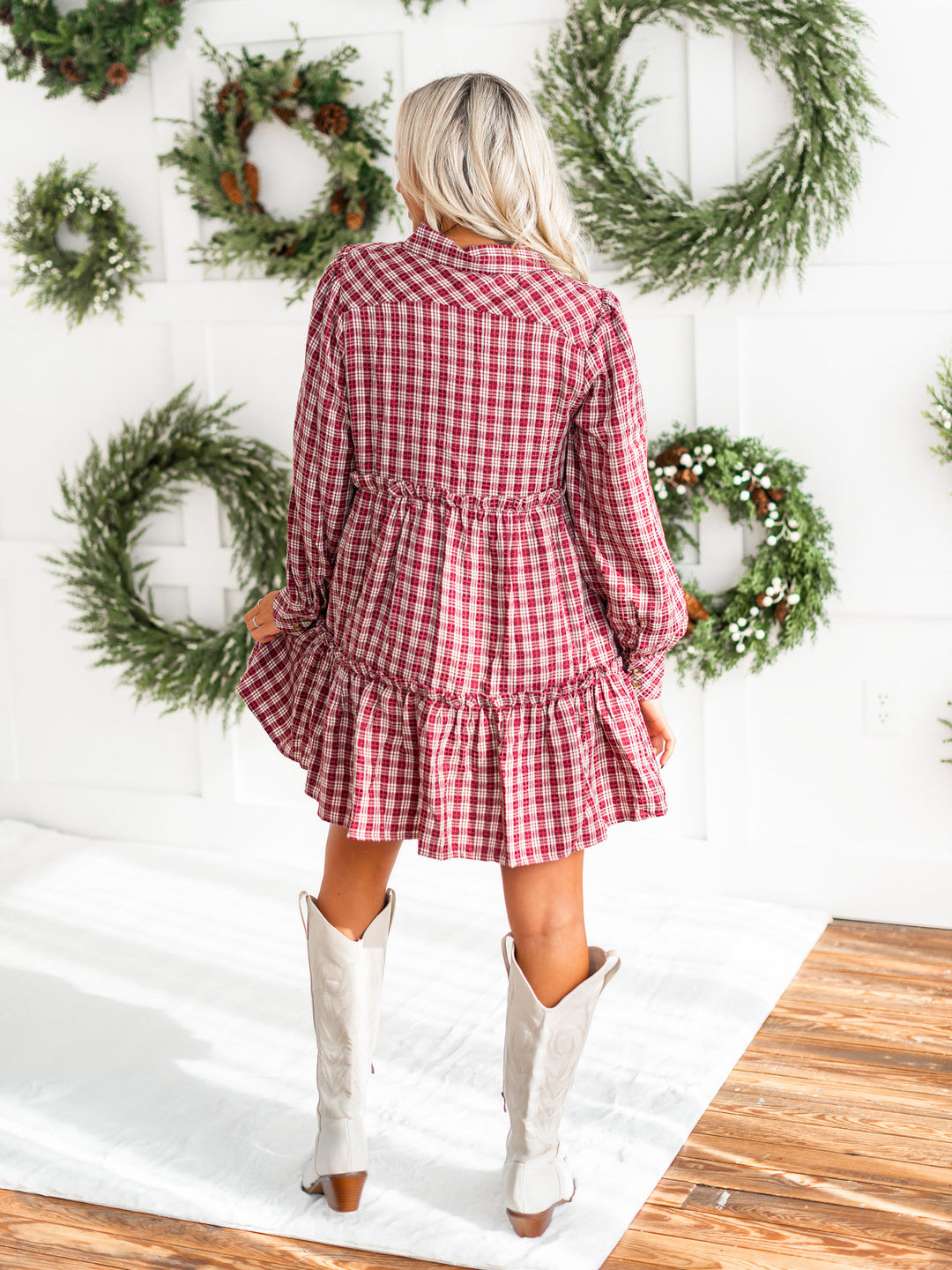 Give Thanks Plaid Dress