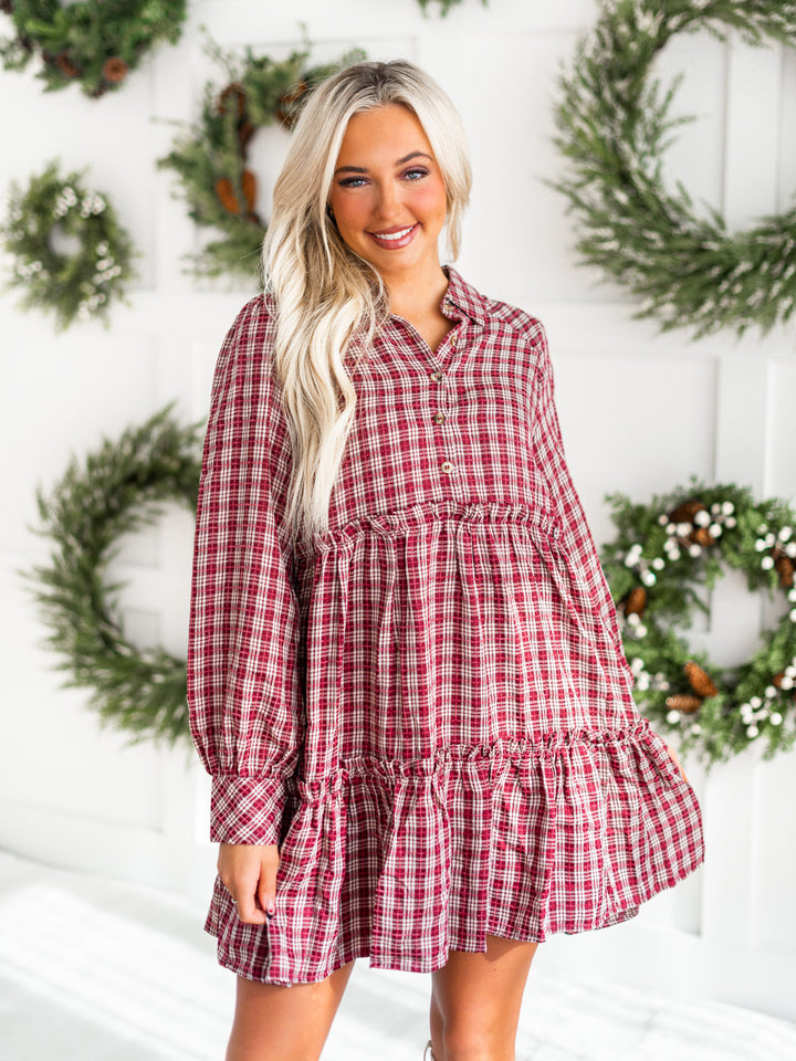 Give Thanks Plaid Dress