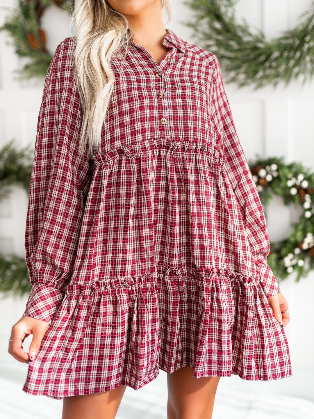 Give Thanks Plaid Dress