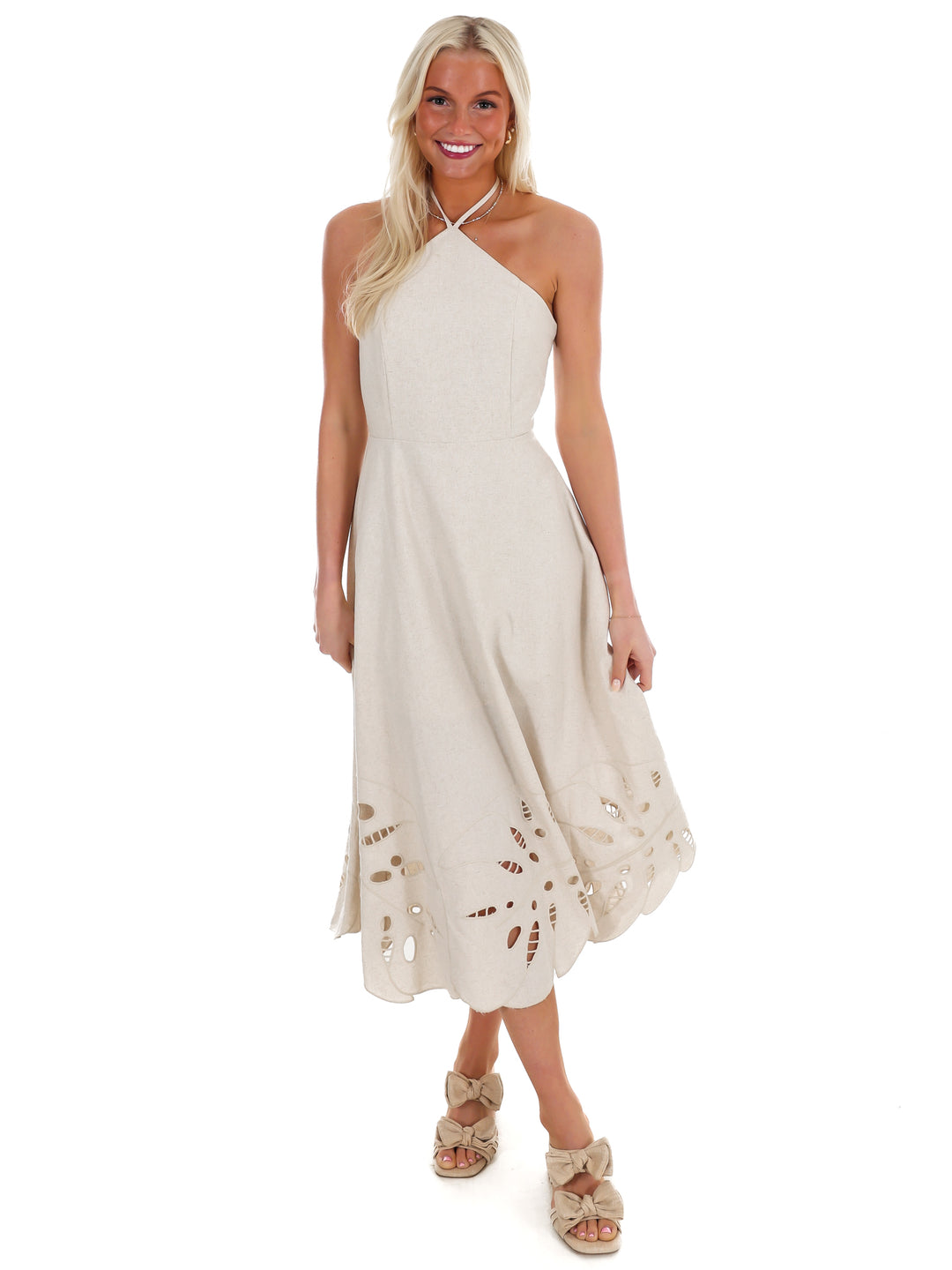 Beautiful Horizon Halter Midi Dress