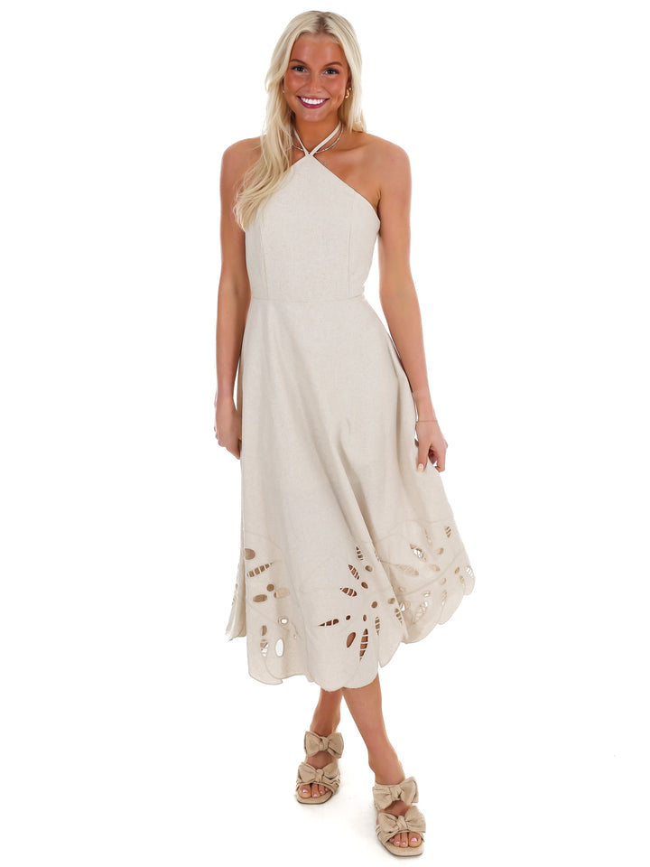 Beautiful Horizon Halter Midi Dress