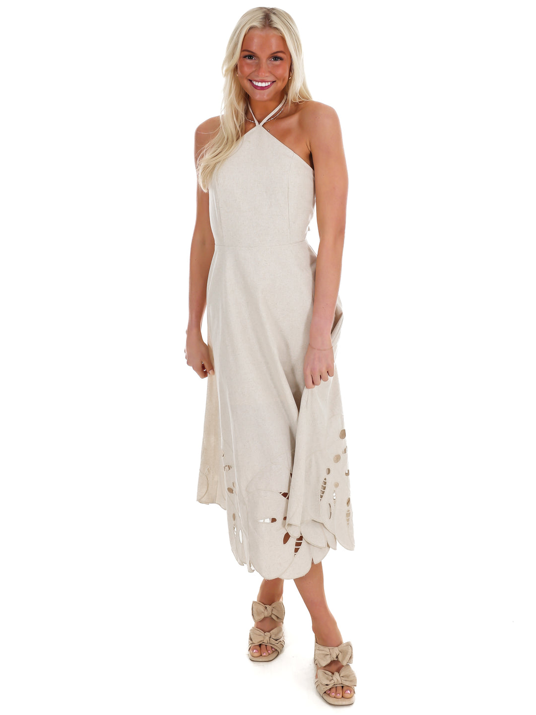 Beautiful Horizon Halter Midi Dress