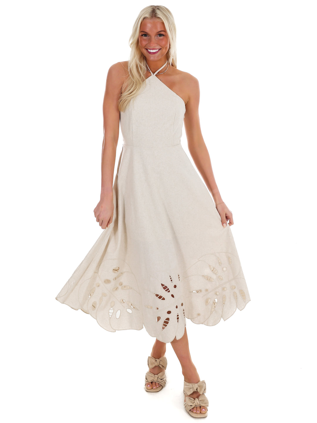 Beautiful Horizon Halter Midi Dress