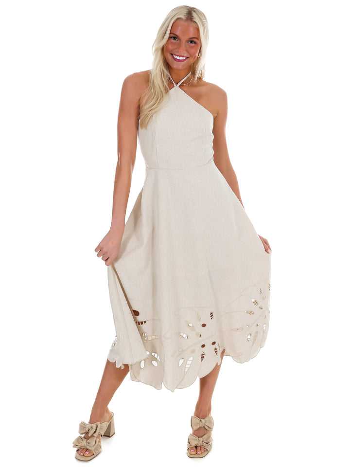 Beautiful Horizon Halter Midi Dress