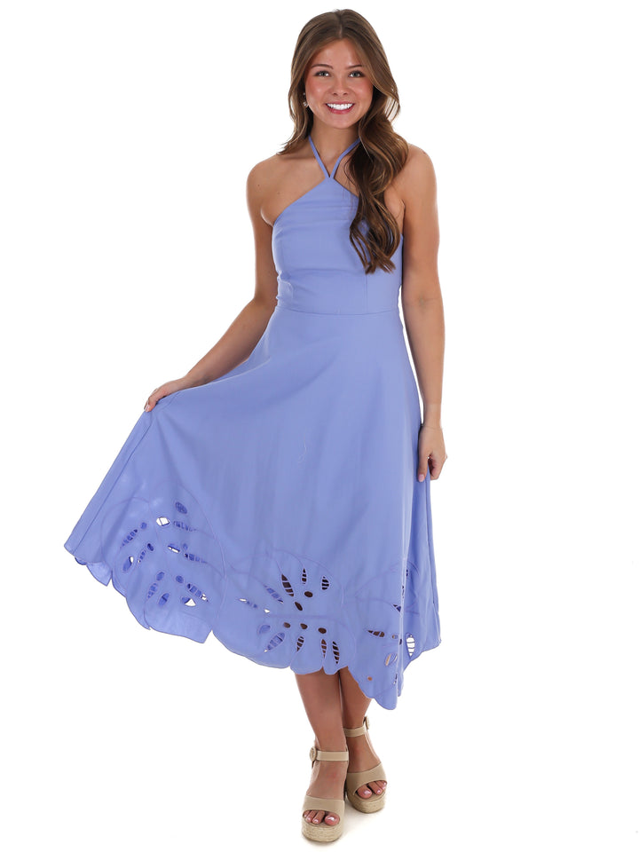 Beautiful Horizon Halter Midi Dress