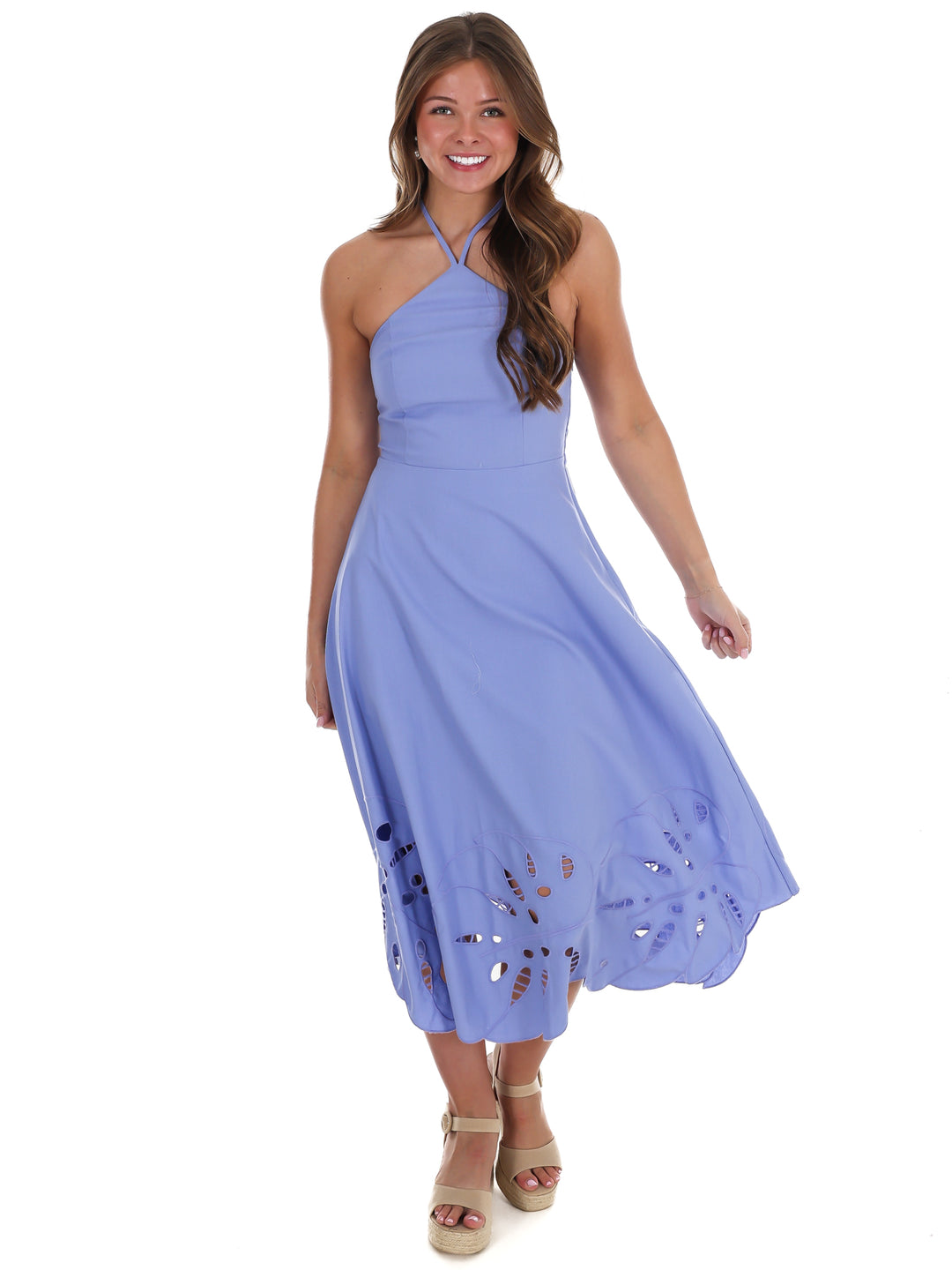 Beautiful Horizon Halter Midi Dress