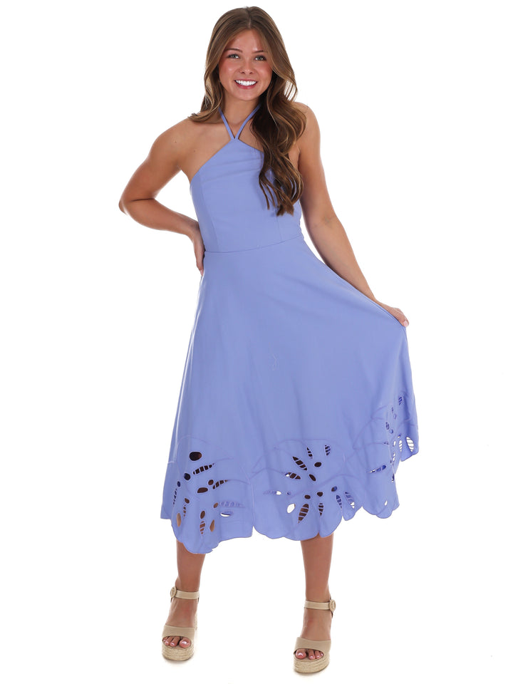 Beautiful Horizon Halter Midi Dress