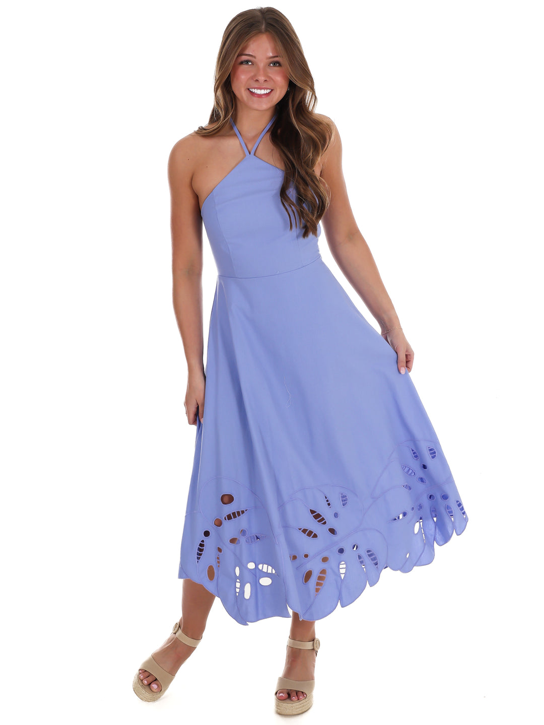 Beautiful Horizon Halter Midi Dress