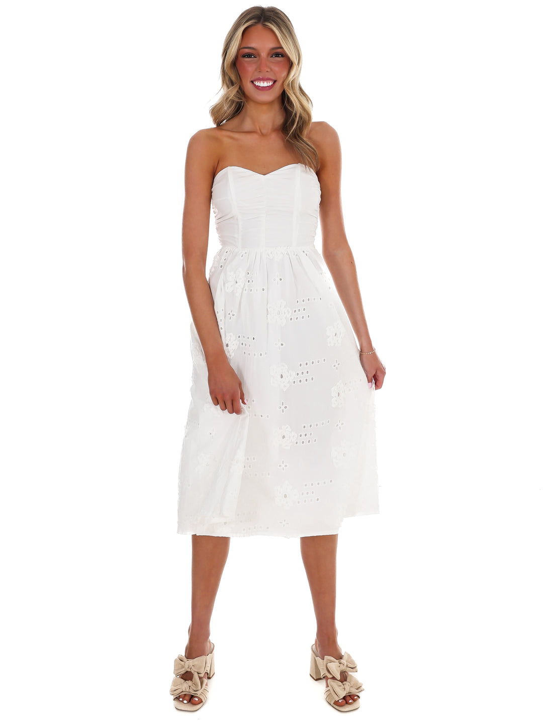 Where is the Love Strapless Midi Dress