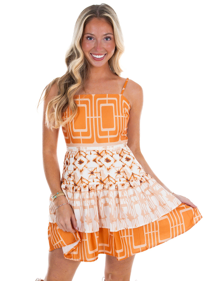 Spirit Society Abstract Mini Dress