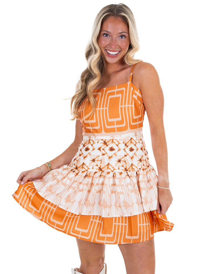 Spirit Society Abstract Mini Dress