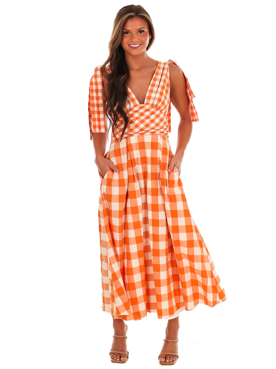 Rivalry Ready Gingham Maxi Dress