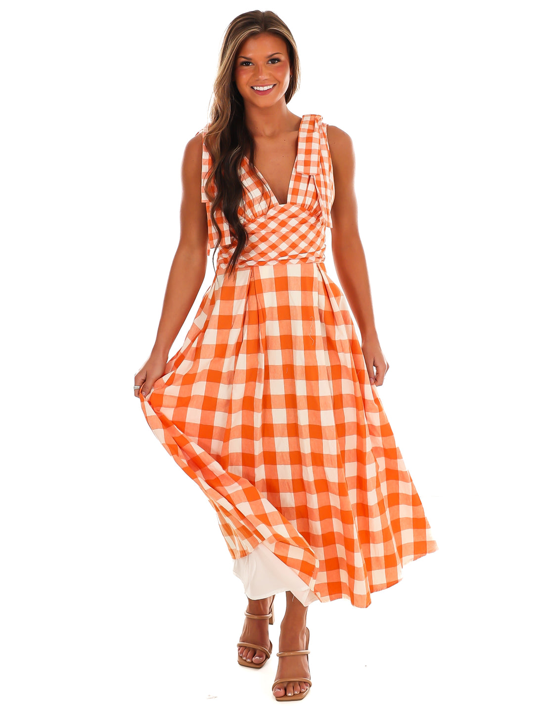 Rivalry Ready Gingham Maxi Dress