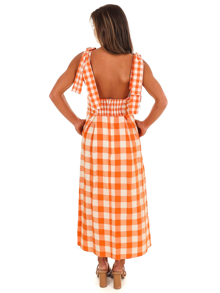 Rivalry Ready Gingham Maxi Dress