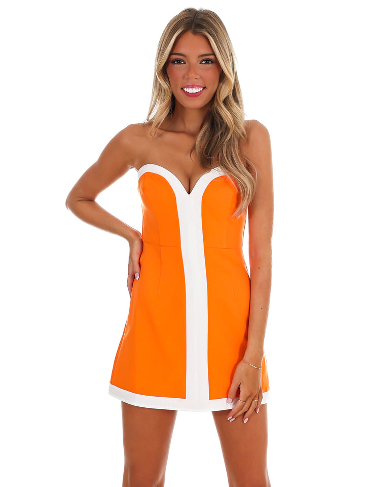 All Access Pass Colorblock Romper Dress