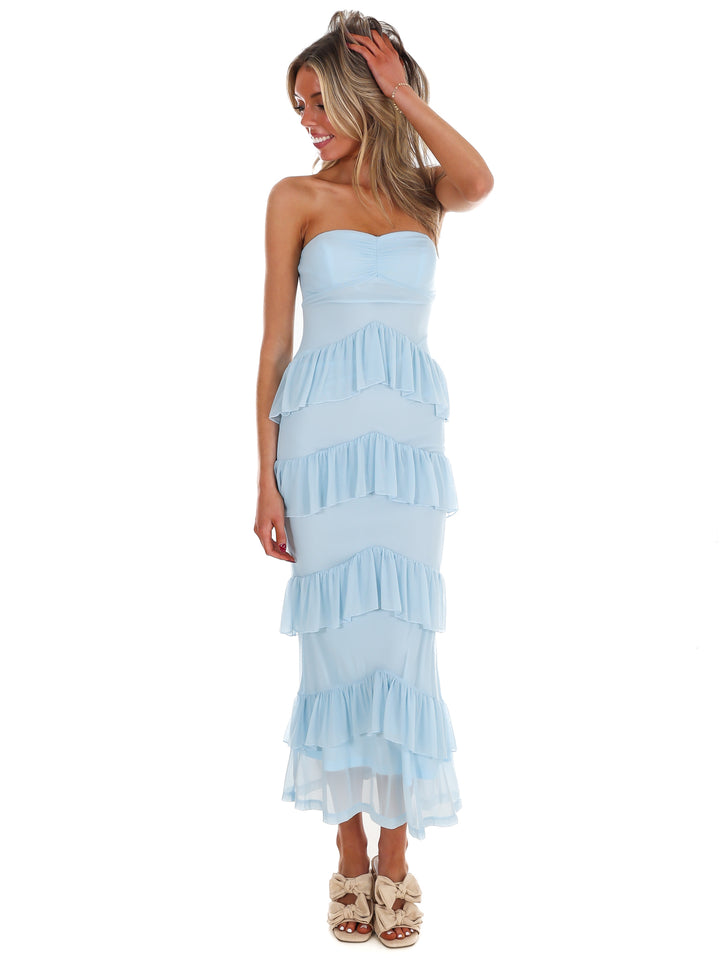 Bluewater Strapless Tiered Maxi Dress