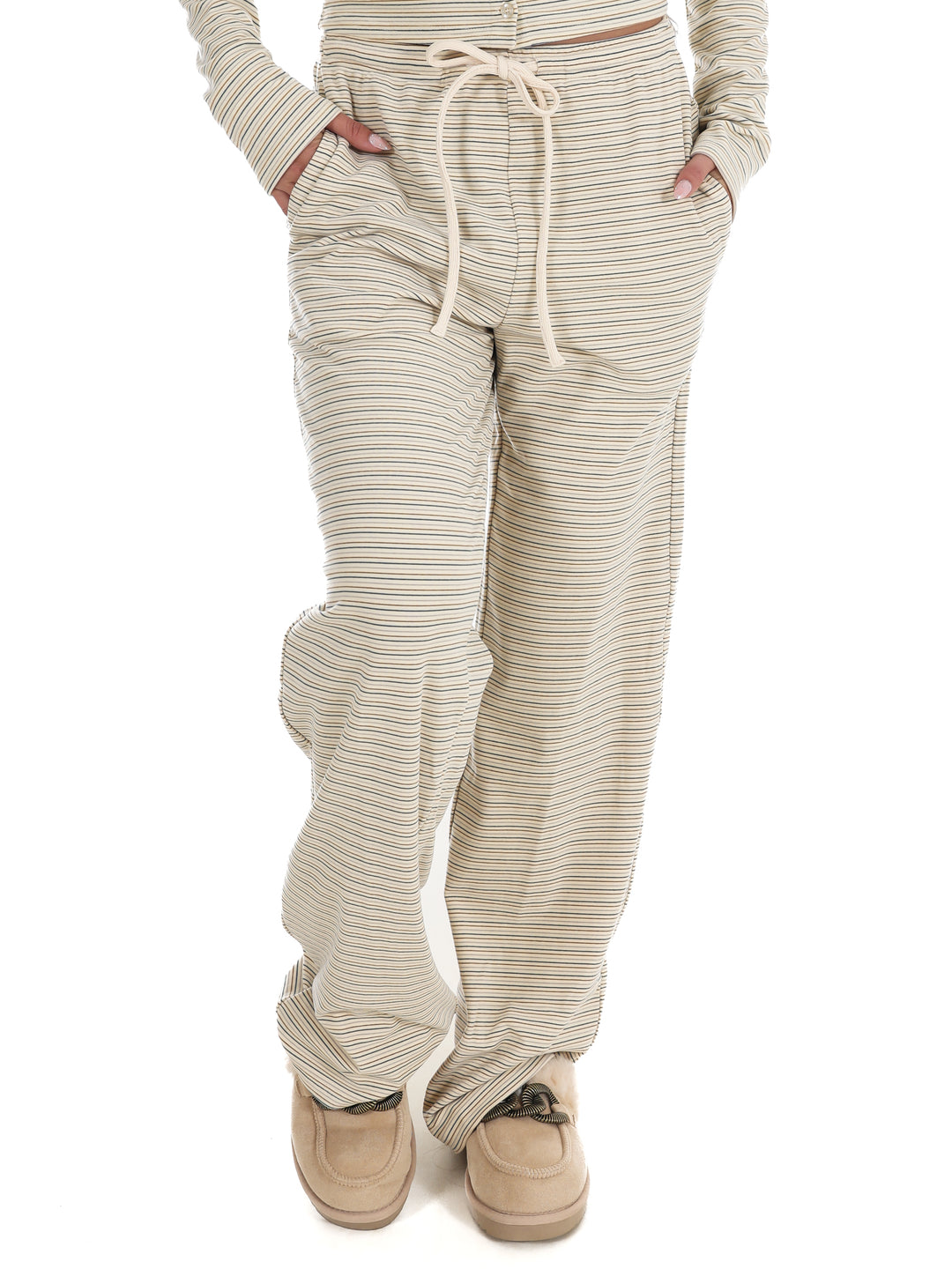 Sweet and Certain Striped Drawstring Lounge Pant