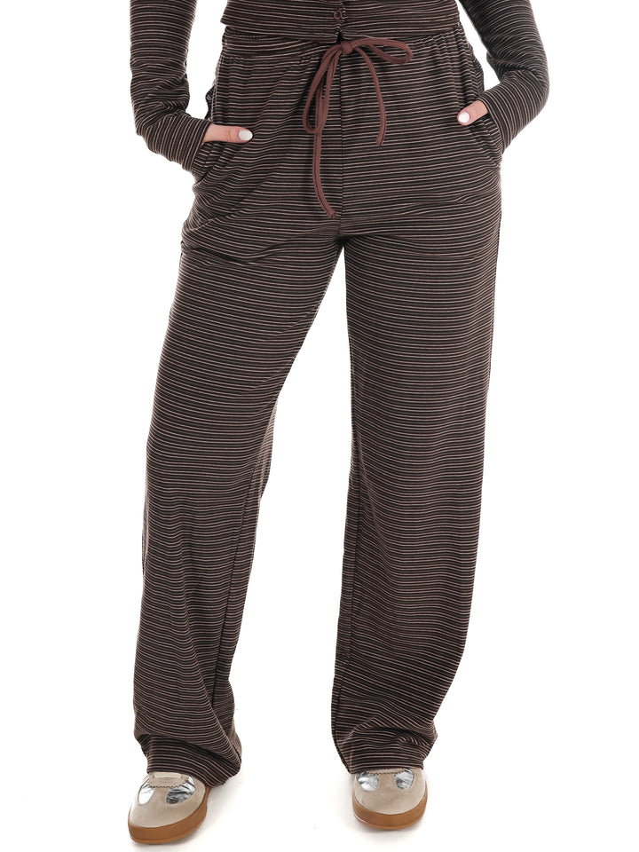 Sweet and Certain Striped Drawstring Lounge Pant