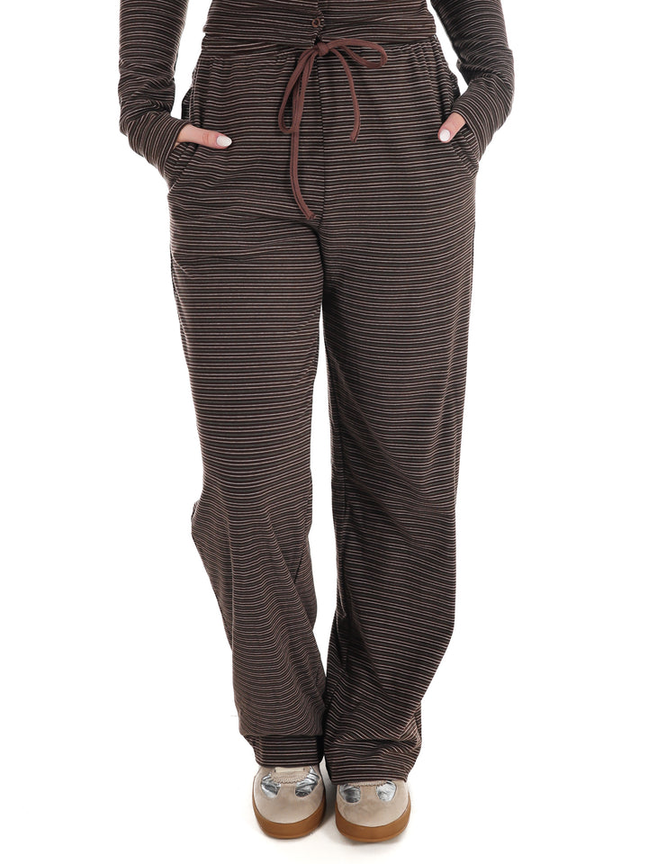 Sweet and Certain Striped Drawstring Lounge Pant