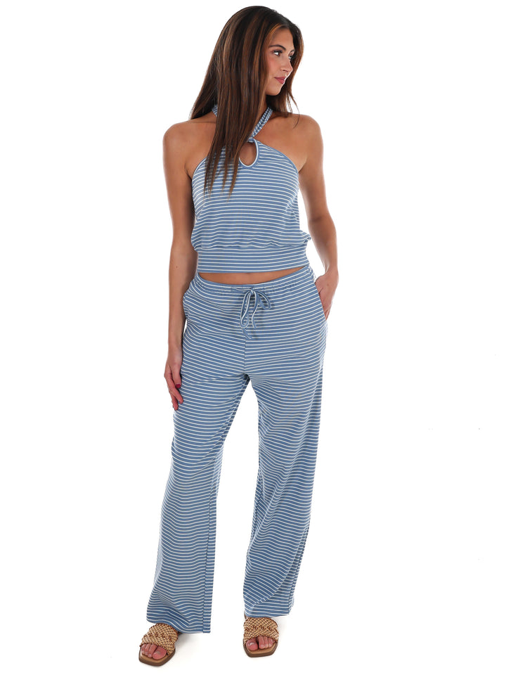 All That and More Stripe Halter Top