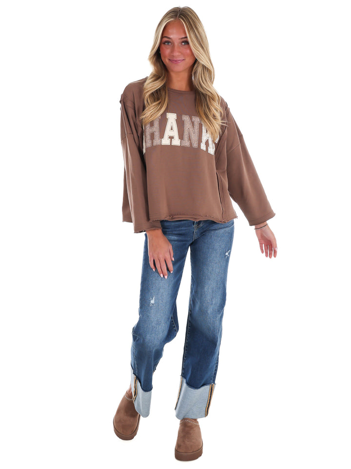 Giving Thanks Cropped Top